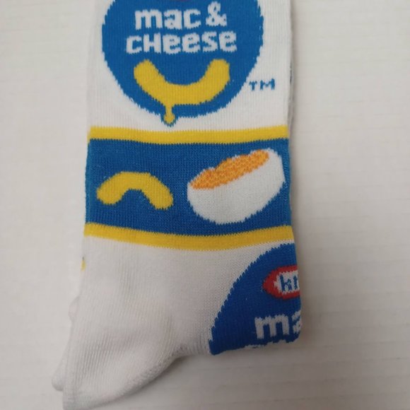 Kraft Mac & Cheese Crew Socks NEW Size Mens 6-12 Novelty -1 Pair -Quirky Logo - Picture 4 of 9